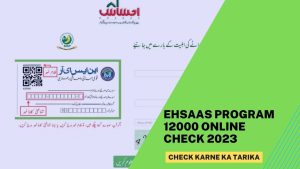 New Ehsaas Program 12000 Online Apply 2023 - Registration Check Karne Ka Tarika
