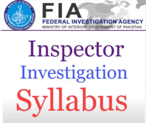 FIA Inspector Investigation Syllabus 2023 [UPDATED]