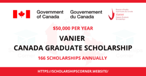 Vanier Canada Graduate Scholarship in Canada 2023