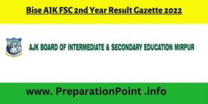 (12th Class) Bise AJK FSC 2nd Year Result Gazette 2022 PDF Download