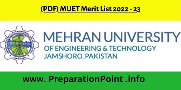 (PDF) MUET Merit List 2022 - 23