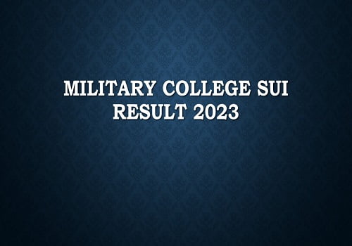 Military College SUI result 2023