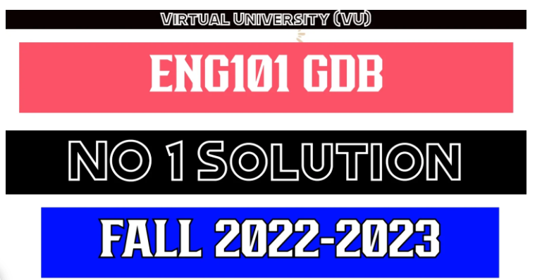 ENG101 gdb Solution 2022 PDF Download