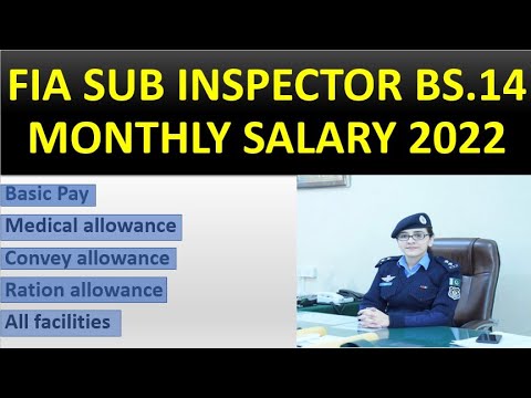 What is the Salary of Sub Inspector in Pakistan in 2022?