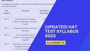 [UPDATED] HAT Test Syllabus 2023
