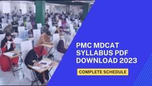 [NEW] PMC MDCAT Syllabus PDF Download 2023