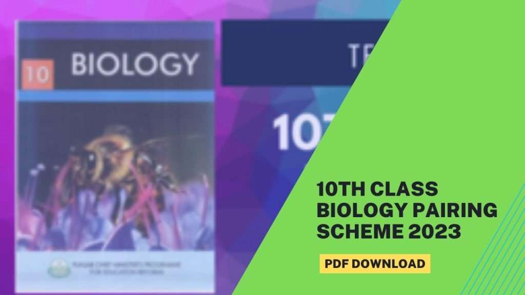 10th Class Biology Pairing Scheme 2023