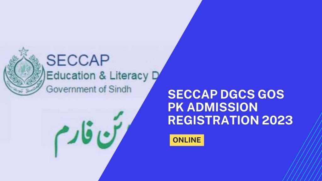 SECCAP DGCS GOS PK Admission Online Registration 2023