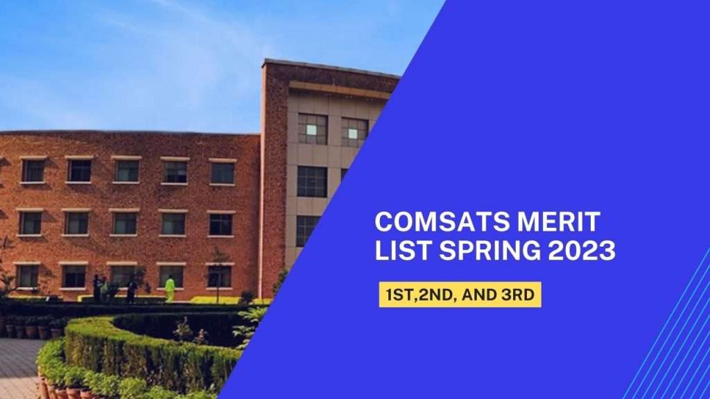 COMSATS Merit List Spring 2023