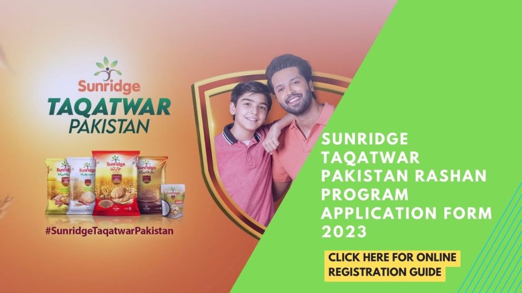 Sunridge Taqatwar Pakistan Rashan Program Application Form 2023