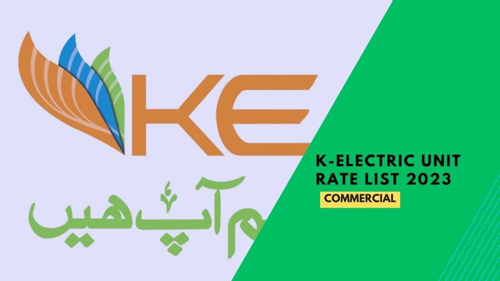K-Electric Unit Rate List 2023